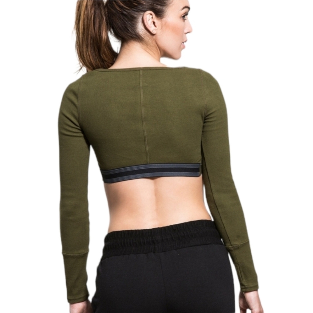 Olive Crop Top From Free People - Picture 2 of 6